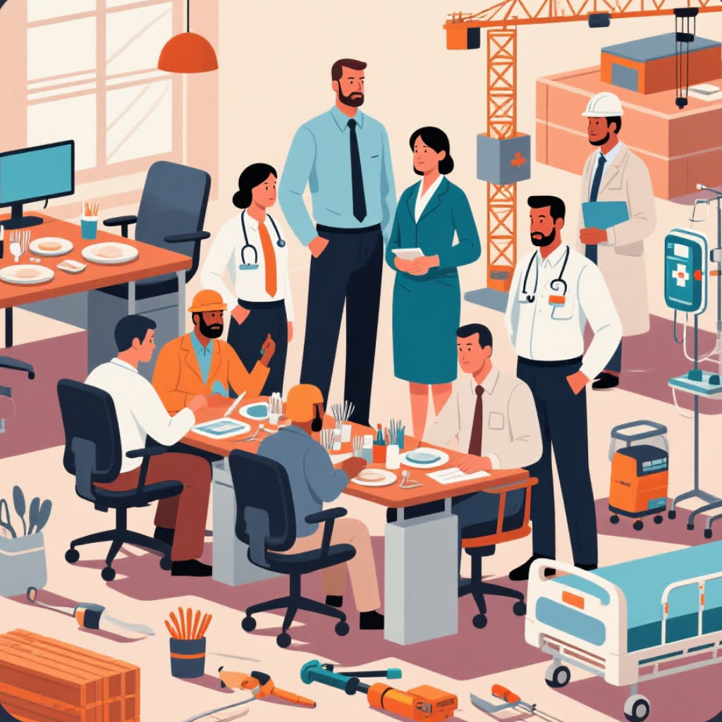 Müxtəlif peşə sahələri